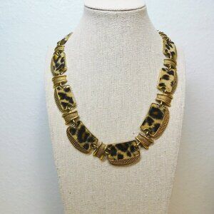 Vintage Antique Gold Leopard Necklace